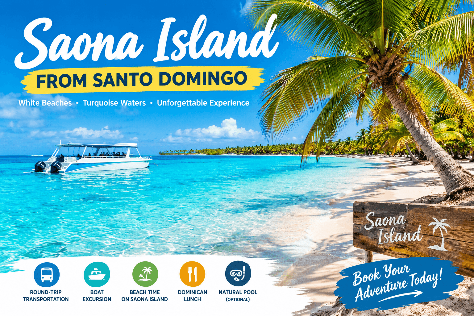 Île Saona depuis Saint-Domingue : guide d'excursion d'une journée